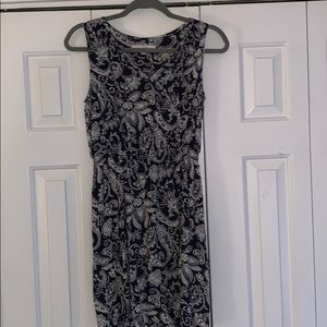 Ann Taylor Loft navy/white print dress